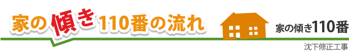 家の傾き110番　沈下修正工事